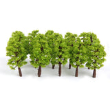 Maxbell 9x20Pcs Plastic Model Tress Train Railroad Scenery 1:150 Light Green Props Kit
