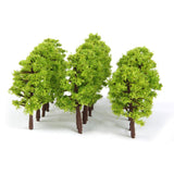 Maxbell 9x20Pcs Plastic Model Tress Train Railroad Scenery 1:150 Light Green Props Kit