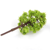Maxbell 9x20Pcs Plastic Model Tress Train Railroad Scenery 1:150 Light Green Props Kit