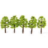 Maxbell 9x20Pcs Plastic Model Tress Train Railroad Scenery 1:150 Light Green Props Kit