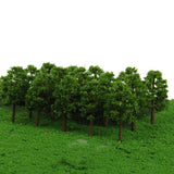 Maxbell 6x20Pcs Plastic Model Tress Train Railroad Scenery 1:150 Scale Dark Green Kit