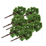 Maxbell 8x20Pcs Plastic Model Tress Train Railroad Scenery 1:150 Scale Dark Green Kit