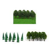 Maxbell 80 Pcs Plastic Model Tree Train Railroad Scenery 1:150 Scale