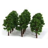 Maxbell 6x20Pcs Plastic Model Tress Train Railroad Scenery 1:150 Scale Dark Green Kit