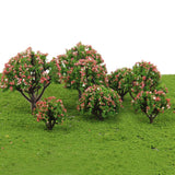Maxbell 4xModel Trees Scenery Peach Flower 1:75 to 1:500 Scale Tree Landscape Layout
