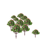 25xModel Trees Scenery Peach Flower 1:75 to 1:500 Scale Tree Landscape Layout