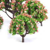 Maxbell 4xModel Trees Scenery Peach Flower 1:75 to 1:500 Scale Tree Landscape Layout