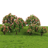 Maxbell 4xModel Trees Scenery Peach Flower 1:75 to 1:500 Scale Tree Landscape Layout