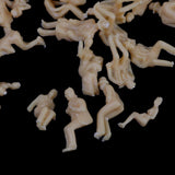 Maxbell 25xModel Train Unpainted Seated People Passangers Figures 2cm