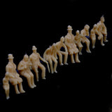 Maxbell 25xModel Train Unpainted Seated People Passangers Figures 2cm