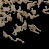 Maxbell 3xModel Train Unpainted Seated People Passangers Figures 1.5cm