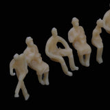 Maxbell 3xModel Train Unpainted Seated People Passangers Figures 1.5cm