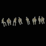 Maxbell 6xModel Train Unpainted Seated People Passangers Figures 0.7cm