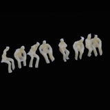 Maxbell 6xModel Train Unpainted Seated People Passangers Figures 0.7cm