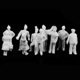 Maxbell 100 Painted + 100 White Model Train Passenger People Figure Scenes 1:150 N Scale