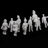 Maxbell 3xModel Train Unpainted Seated People Passangers Figures 1cm