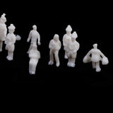 Maxbell 3xModel Train Unpainted Seated People Passangers Figures 1cm