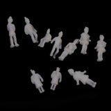Maxbell 3xModel Train Unpainted Seated People Passangers Figures 1cm