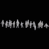 Maxbell 3xModel Train Unpainted Seated People Passangers Figures 1cm