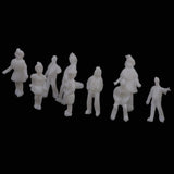 Maxbell 3xModel Train Unpainted Seated People Passangers Figures 1cm