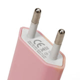 Maxbell USB AC Power Adapter Wall Charger with EU Plug for iPhone iPod - Pink