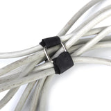 Maxbell 8xNylon Straps Cable Tie Wire Rope Hook and Loop Organiser 10pcs Black