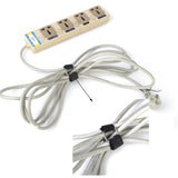 Maxbell 8xNylon Straps Cable Tie Wire Rope Hook and Loop Organiser 10pcs Black