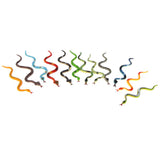 Maxbell 6xPlastic Reptiles Animal Snake Model Toy 12pcs Multi-color