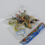 Maxbell 6xPlastic Reptiles Animal Snake Model Toy 12pcs Multi-color