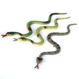 Maxbell 4xPlastic Reptiles Animal Snake Model Toy 12pcs Multi-color