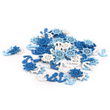 Maxbell Anchor and Helm Wood Pendants Beads for Necklace DIY 100pcs Mixed Color