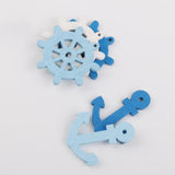 Maxbell 3xAnchor and Helm Wood Pendants Beads for Necklace DIY 100pcs Mixed Color