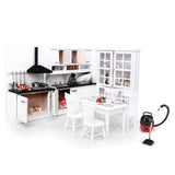 Maxbell 1/12 Dollhouse Kitchen Furniture Table Chair Cupboard Set & Vacuum Cleaner