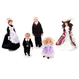 Maxbell 3x1 x 1/12 Dollhouse Miniature Porcelain Dolls Classical Lady with Hat