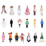 Maxbell 3x1 x 1/12 Dollhouse Miniature Porcelain Dolls Classical Lady with Hat