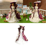 Maxbell 3x1 x 1/12 Dollhouse Miniature Porcelain Dolls Classical Lady with Hat