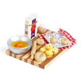 Maxbell 1/12 Dollhouse Miniature Kitchen Food Eggs Milk Bread on Board 1 Set
