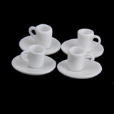 Maxbell 1/12 Ceramic Dollhouse Miniature Tableware Tea Set Home Decoration White