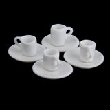 Maxbell 1/12 Ceramic Dollhouse Miniature Tableware Tea Set Home Decoration White