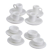 Maxbell 1/12 Ceramic Dollhouse Miniature Tableware Tea Set Home Decoration White