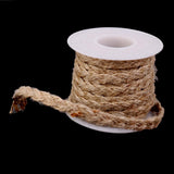 Maxbell 2pc 5M Natural Jute Burlap Hessian Plaited Rope Ribbon Bow Wedding Gift Wrapping