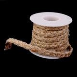 Maxbell 2x 5M Rustic Hessian Plaited Rope Burlap Braided Ribbon Tape Wedding Party Decor