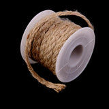 Maxbell 2pc 5M Natural Jute Burlap Hessian Plaited Rope Ribbon Bow Wedding Gift Wrapping