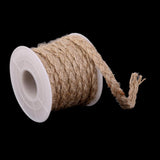 Maxbell 2pc 5M Natural Jute Burlap Hessian Plaited Rope Ribbon Bow Wedding Gift Wrapping