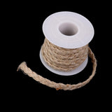 Maxbell 2x 5M Rustic Hessian Plaited Rope Burlap Braided Ribbon Tape Wedding Party Decor