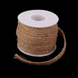 Maxbell 8xBurlap Hessian Woven Ribbon Rope Cord String Wedding Gift Bow Wrapping C