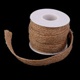 Maxbell 8xBurlap Hessian Woven Ribbon Rope Cord String Wedding Gift Bow Wrapping C