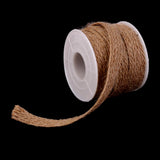 Maxbell 8xBurlap Hessian Woven Ribbon Rope Cord String Wedding Gift Bow Wrapping C