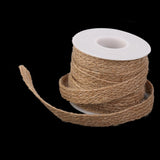 Maxbell 8xBurlap Hessian Woven Ribbon Rope Cord String Wedding Gift Bow Wrapping C