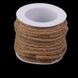 Maxbell 2x 5M Rustic Hessian Plaited Rope Burlap Braided Ribbon Tape Wedding Party Decor
